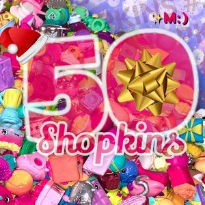 Shopkins lot of 50! Seasons 1-11, charms, exclusives, ultra rares!